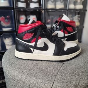 Black and Red High-Top Sneakers